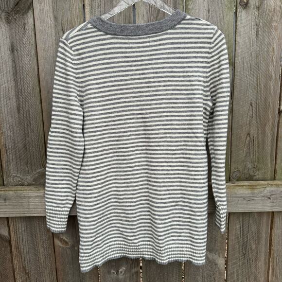 Anthropologie Sweater Stripes Viscose Blend XS Classic Versatile Classic - Picture 2 of 10